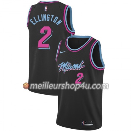 Maillot Basket Homme Miami Heat Wayne Ellington 2 2018-19 Nike City Edition Noir Swingman